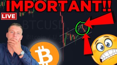 BITCOIN FALLING RIGHT NOW!!! RETESTING CRITICAL SUPPORT!!!