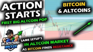 VOLATILE PRICE ACTION as Bitcoin Price Chart Reaches Resistance, Altcoin Market Setup, Leader POPS