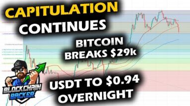 BITCOIN BREAKS $29K Taking the Altcoin Market with it, USDT Unpegs from Dollar, Luna UST Concerns