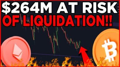 ETHEREUM RISK FOR $264M LIQUIDATION COMES CLOSER!! BITCOIN ON-CHAIN BOTTOM SIGNAL FLASHING!!!!