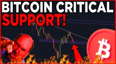 BITCOIN AT CRITICAL SUPPORT!! MY NEW BTC TRADE!!!