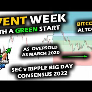 FIGHTING FOR GREEN Heading into Event Week, Oversold on Bitcoin Price Chart, XRP and Altcoin Market