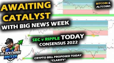 TODAY'S THE DAY for SEC v Ripple Call In, Bitcoin Price Chart and Altcoin Market Range, Crypto Bill