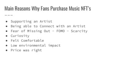 Why Fans Purchase Music NFTs?