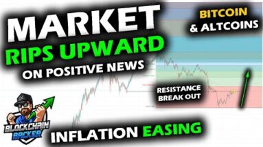 ALTCOIN MARKET and Bitcoin Surge on Positive News About Inflation, Stocks Rise Upward, DXY Tumbles