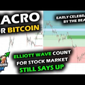 WAVE COUNT FAVORS UP, as Crypto Market and Bitcoin Pause with Stock Market Elliott Waves Deep Dive