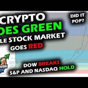 CRYPTO STAYS ALIVE as STOCK MARKET Sells Off, Dow Jones Woes, S&P and NASDAQ Hold, Conflicts