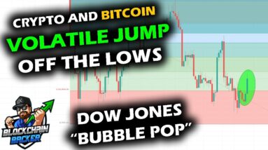 QUICK JUMP as Bitcoin Price Chart Rises, Altcoin Market Movement, Dow Jones BUBBLE POP Charts