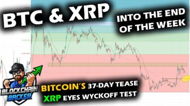 The RANGE MUST BREAK, as 37-Days Ticks On for Bitcoin Price Chart, XRP Eyes Breakout Level for Test