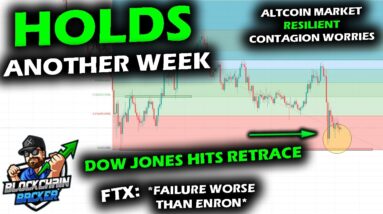 MARKET HOVERS as Dow Jones Hits Retrace, Bitcoin and Altcoin Market Stall, XRP, DXY Fall, FTX Enron