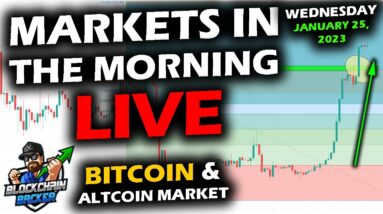 MARKETS in the MORNING, 1/25/2023 Bitcoin Daily Range Repeats, Overnight Quick Move, Stocks Volatile