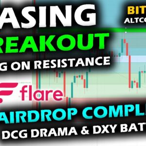 BATTLING FOR BREAKOUT Bitcoin Price and Altcoin Market Press Upward, Flare Airdrop DONE, DCG and DXY