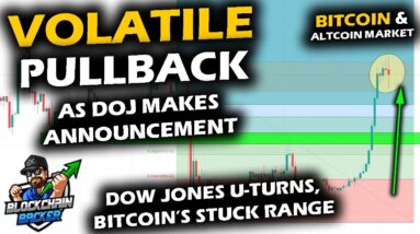 RANGE TRAPPED as DOJ Announcement Sparks VOLATILITY for Bitcoin and Altcoin Market with DJI Fall