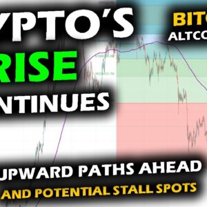 BITCOIN'S RISE TO RANGE TOP, Altcoin Market Sign of Strength thru 200-Day MA, Dominance, Pull Backs