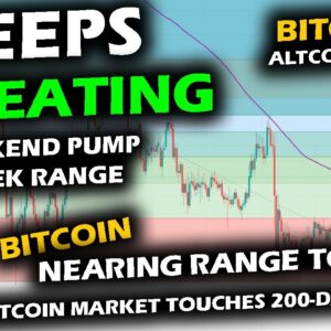 BATTLING THROUGH THE WEEK as Bitcoin Price Chart Repeats Past Ranges, Range Top Nears, Altcoin Test