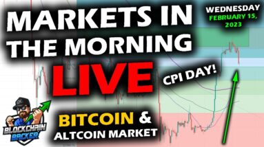 MARKETS in the MORNING, 2/15/2023, Bitcoin and Altcoins Rise, Throwback, Sales Data vs Inflation