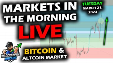 MARKETS in the MORNING, 3/21/2023, Bitcoin and Altcoin Market Up, Stocks Up, Metals Down, Fed Week