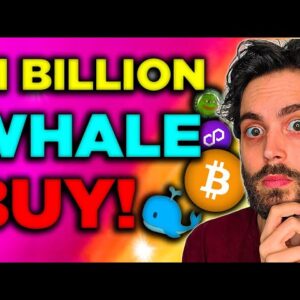 WHALE ALERT: $1 Billion Bitcoin REVEALED! PEPE is OVER!? (Crypto News)